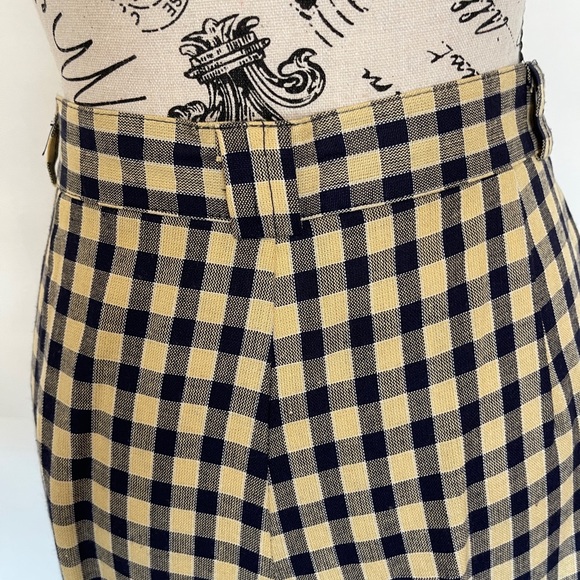 Checkered pattern shorts vintage made in USA rayon - Picture 7 of 13